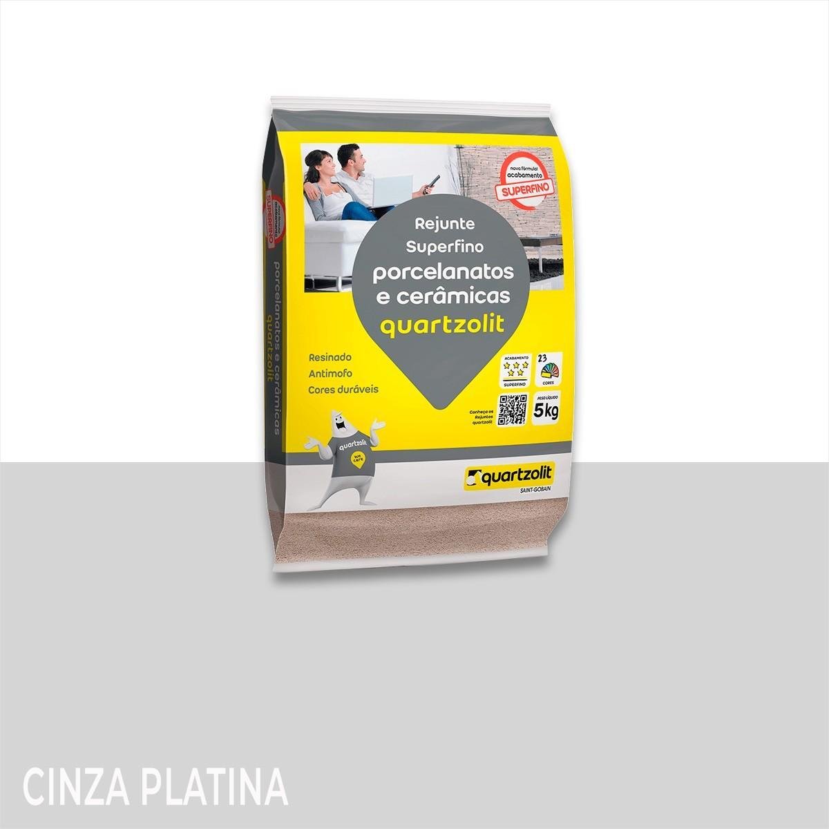 Rejunte Porcelanato e Cerâmicas Antimofo Quartzolit 5kg - 1
