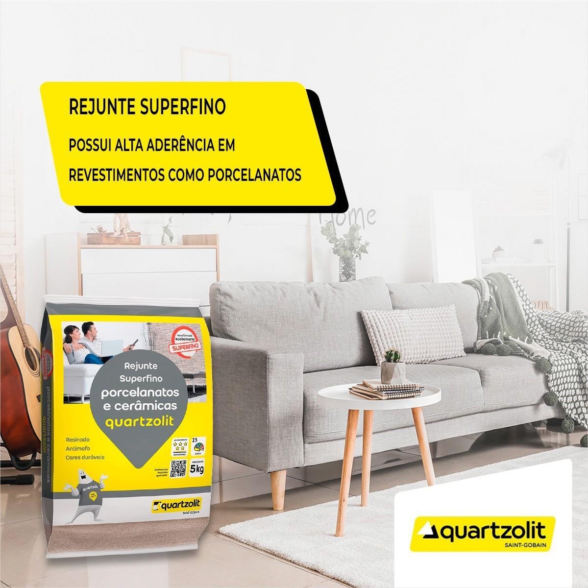 Rejunte Porcelanato e Cerâmicas Antimofo Quartzolit 5kg - 4