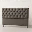 Ver imagem 1 de Cabeceira Cama Box Casal 140cm Valentina Estofada Cinza