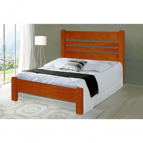 Cama Super King Size Moscou de Madeira Angelim Mel