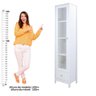 Cristaleira Ditália 1 Porta de Vidro 1 Gaveta E-962 cor:branco - 5