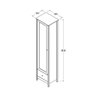 Cristaleira Ditália 1 Porta de Vidro 1 Gaveta E-962 cor:branco - 3