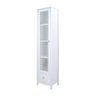 Cristaleira Ditália 1 Porta de Vidro 1 Gaveta E-962 cor:branco - 1
