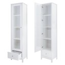 Ver imagem 7 de Cristaleira Ditália 1 Porta de Vidro 1 Gaveta E-962 cor:branco