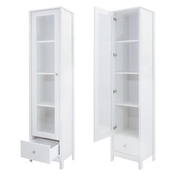 Cristaleira Ditália 1 Porta de Vidro 1 Gaveta E-962 cor:branco - 7