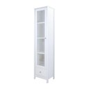 Ver imagem 2 de Cristaleira Ditália 1 Porta de Vidro 1 Gaveta E-962 cor:branco