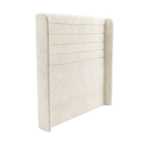 Cabeceira Cama Casal Queen Duna 160cm Orgânica Curva Bouclê Bege - Montanari's Decor