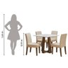 Conjunto de Mesa Sala de Jantar Athenas 0,90m 4 Cadeiras Trieste Cedro / Off White / Areia Dobuê - 6