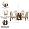 Conjunto de Mesa Sala de Jantar Athenas 0,90m 4 Cadeiras Trieste Cedro / Off White / Areia Dobuê - 5