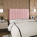 Ver imagem 3 de Cabeceira Estofada Carla 140 Suede Rosa