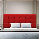 Ver imagem 3 de Cabeceira Cama Box Estofada King 195 Cm Bianca Suede Cor:vermelho