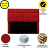 Cabeceira Cama Box Estofada King 195 Cm Bianca Suede Cor:vermelho - 9