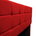 Ver imagem 5 de Cabeceira Cama Box Estofada King 195 Cm Bianca Suede Cor:vermelho