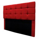 Ver imagem 2 de Cabeceira Cama Box Estofada King 195 Cm Bianca Suede Cor:vermelho