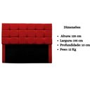 Ver imagem 7 de Cabeceira Cama Box Estofada King 195 Cm Bianca Suede Cor:vermelho