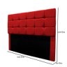 Cabeceira Cama Box Estofada King 195 Cm Bianca Suede Cor:vermelho - 6