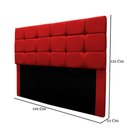 Ver imagem 6 de Cabeceira Cama Box Estofada King 195 Cm Bianca Suede Cor:vermelho
