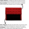 Cabeceira Cama Box Estofada King 195 Cm Bianca Suede Cor:vermelho - 4