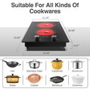 Ver imagem 6 de Vbgk Cooktop Elétrico de 12" com 2 Zonas, 9 Níveis e Bloqueio Infantil