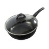 Panela Wok Funda Alumínio Antiaderente 24 Tampa de Vidro - 2