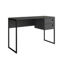 Ver imagem 2 de Mesa Escrivaninha Multiuso com 2 Gavetas Pés em Metal 1,20m Grafite