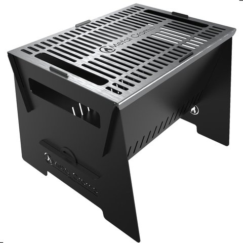 Mini Churrasqueira Grill Portátil Camping Aço a Carvão Fs