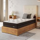 Ver imagem 1 de Conjunto Cama Box Solteiro Zoe Com Molas Ensacadas 088x188x62,4cm Yescasa