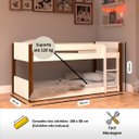 Ver imagem 2 de Beliche Montessoriano de Madeira Maciça e Mdf Woodstore