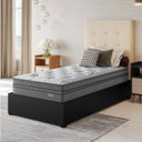 Ver imagem 1 de Conjunto Cama Box Solteiro Zoe Com Molas Ensacadas 088x188x62,4cm Yescasa