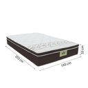 Ver imagem 5 de Colchão King GAZIN Casal Super Molas Ensacadas Euro Top Rubi Gazin 193X203X32Cm Marrom/Branco