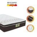 Ver imagem 4 de Colchão King GAZIN Casal Super Molas Ensacadas Euro Top Rubi Gazin 193X203X32Cm Marrom/Branco
