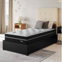 Ver imagem 1 de Conjunto Cama Box Solteiro Zoe Com Molas Ensacadas 088x188x62,4cm Yescasa