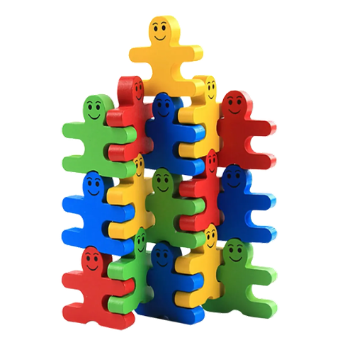 Conjunto de Blocos de Equilíbrio Encaixe Brinquedo Educativo