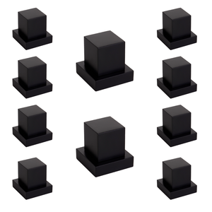 Kit 10 Acabamentos Registro Volante Quadrado Metal Preto