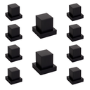 Ver imagem 1 de Kit 10 Acabamentos Registro Volante Quadrado Metal Preto