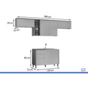 Ver imagem 3 de Cozinha Completa 4 Peças 6 Portas Allure CZ646 Gris Linea
