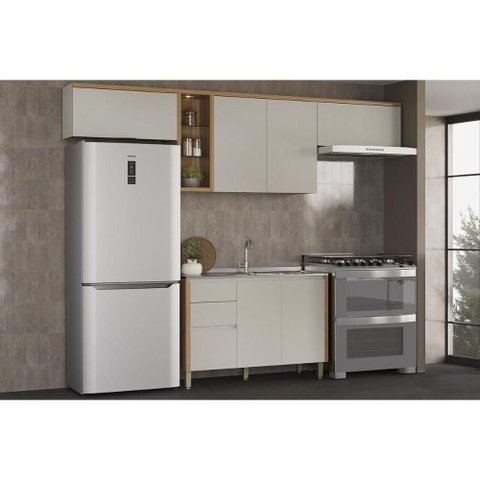 Cozinha Completa 4 Peças 6 Portas Allure CZ646 Gris Linea