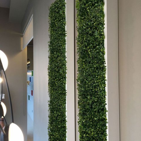 17 Painéis de Parede Buxinho 25x25 Cm P/ Uso em Lojas, Clínicas, Home Office e Áreas Comerciais