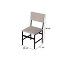 Ver imagem 4 de Conjunto para Sala de Jantar 118x80 Tampo MDF com 4 Cadeiras Belle Off White/Preto/Bege