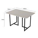 Ver imagem 3 de Conjunto para Sala de Jantar 118x80 Tampo MDF com 4 Cadeiras Belle Off White/Preto/Bege