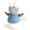 Ver imagem 3 de Escultura Boneco de Neve Natalino com Casaco Azul 19cm