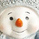 Ver mais imagens de Escultura Boneco de Neve Natalino com Casaco Azul 19cm