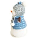 Ver imagem 4 de Escultura Boneco de Neve Natalino com Casaco Azul 19cm