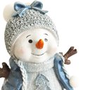 Ver imagem 5 de Escultura Boneco de Neve Natalino com Casaco Azul 19cm