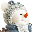 Ver imagem 7 de Escultura Boneco de Neve Natalino com Casaco Azul 19cm
