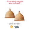 Pendente Ratan de Fibra Natural Artesanal 45 Cm E27 Nat11 - 3