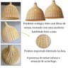 Pendente Ratan de Fibra Natural Artesanal 45 Cm E27 Nat11 - 2