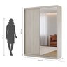 Guarda Roupas Modulado Solteiro com Espelho 176cm 2 Portas de Correr 100% Mdf Royal - 5