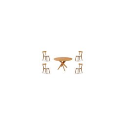 Conjunto Mesa Lisboa com 4 Cadeiras Rafa Espresso Móveis - 4