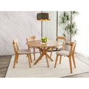 Ver imagem 1 de Conjunto Mesa Lisboa com 4 Cadeiras Rafa Espresso Móveis